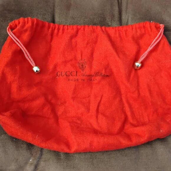 ❤️GUCCI GG Pearl Marmont Buckle and Red Leather Belt Sz 40 +Dustbag - Picture 8 of 9